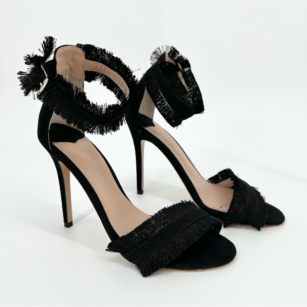 Tony Bianco Kimi Fringe Black Heels